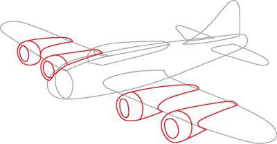 كيفية رسم طائرة عسكرية على مراحل مع قلم رصاص؟ خطوة بخطوة تعليمات