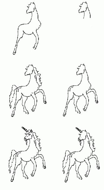 لمس أسطورة: كيفية رسم يونيكورن