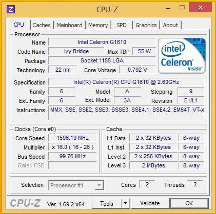 معالج انتل سيليرون g1610