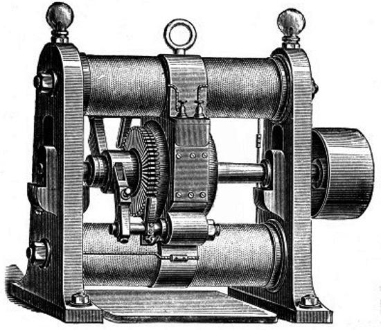 مبدأ محرك DC من الجهاز والجهاز
